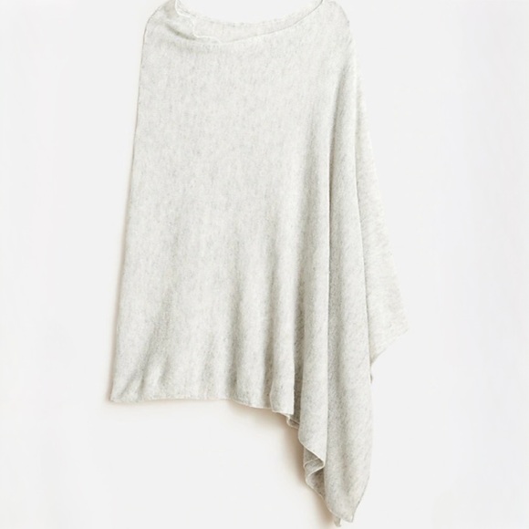 J. Crew Accessories - NEW J. Crew Cashmere-wool blend poncho in Heather dove AW423